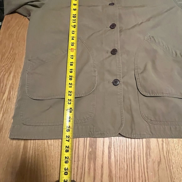 Lands' End Tan Barn Jacket with Brown Collar - Picture 9 of 10